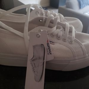 Brand new superga white sneakers